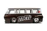 1:24 Red M&M's w/Ford Econoline Minibus Brown -- JADA