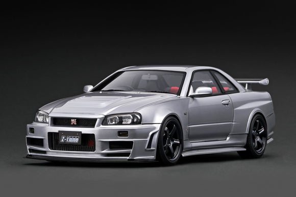 1:18 Nissan R34 Skyline GT-R NISMO Z-Tune -- Silver -- Ignition Model IG3224