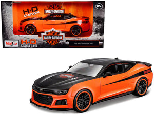 1:24 2017 Chevrolet Camaro ZL1 -- Harley-Davidson Orange/Black -- Maisto