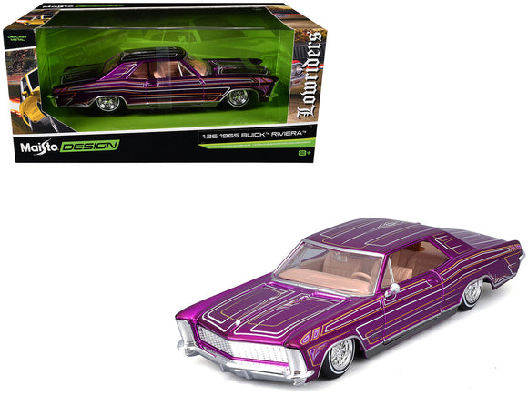 1:26 1965 Buick Riviera Lowrider -- Purple Metallic -- Maisto Design (1:24)