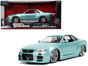 1:24 Brian's Nissan Skyline R34 GT-R -- Turquoise -- Fast & Furious JADA