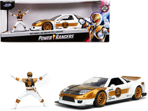 1:24 White Power Rangers w/2002 Honda NSX Type-R Japan Spec -- JADA