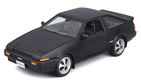 1:24 Toyota Sprinter Trueno AE86 Corolla -- Matte Black -- Maisto 32916