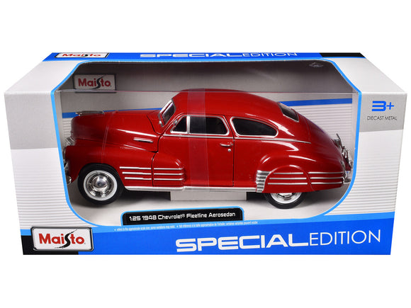 1:24 1948 Chevrolet Fleetline Aerosedan -- Red -- Maisto