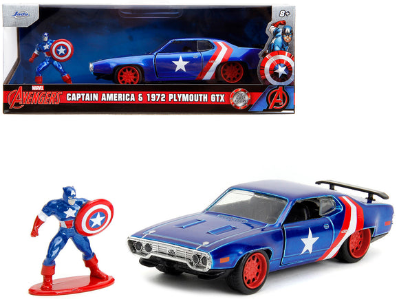 1:32 Captain America w/1972 Plymouth GTX -- Marvel Avengers JADA