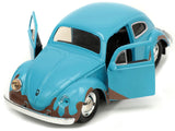 1:32 Stitch w/Volkswagen Beetle Matt Blue Weathered -- Lilo & Stitch -- JADA VW