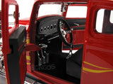 1:18 1932 Ford 5-Window Coupe Hot Rod -- Red w/Flames -- MotorMax