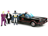 1:24 1966 Batmobile w/Batman, Joker, Penguin & Robin Figurines -- JADA