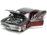 1:24 1967 Chevrolet Impala SS -- Grey / Burgundy -- JADA: Big Time Muscle