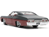 1:24 1967 Chevrolet Impala SS -- Grey / Burgundy -- JADA: Big Time Muscle