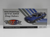 1:18 1970 Pontiac GTO -- Blue -- Drag Outlaws -- ACME/Nicecar