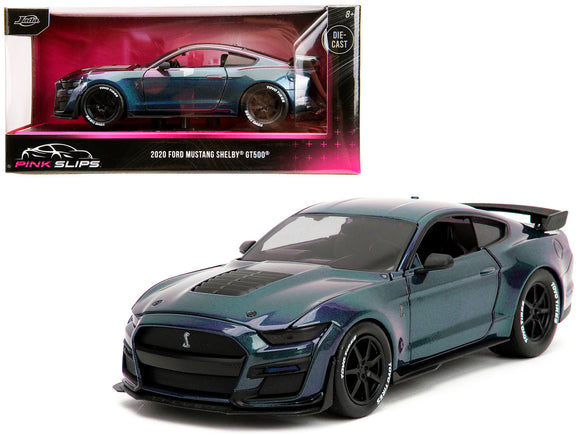 1:24 2020 Ford Mustang Shelby GT500 -- Dark Blue and Purple -- JADA: Pink Slips