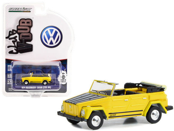 1:64 1974 Volkswagen Safari (Type 181) -- Yellow/Black --  Greenlight