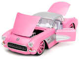 1:24 1957 Chevrolet Corvette -- Pink Metallic w/Silver Top -- JADA: Pink Slips