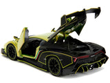 1:24 Lamborghini Veneno -- Lime Green Metallic / Matt Black -- JADA: Pink Slips