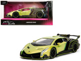 1:24 Lamborghini Veneno -- Lime Green Metallic / Matt Black -- JADA: Pink Slips