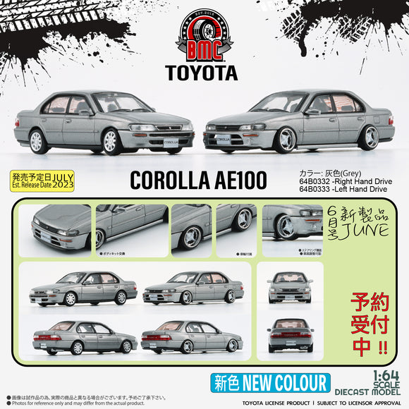 1:64 Toyota Corolla AE100 1996 -- Silver -- BM Creations
