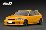 (Pre-Order) 1:18 Initial D -- Honda CIVIC (EK9) Type R Yellow -- Ignition Model IG3541