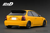 (Pre-Order) 1:18 Initial D -- Honda CIVIC (EK9) Type R Yellow -- Ignition Model IG3541