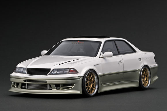 1:18 Toyota JZX100 MARK-II VERTEX -- White/Gold -- Ignition Model IG3580