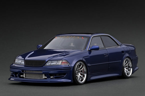 1:18 Toyota JZX100 MARK-II VERTEX -- Blue Metallic -- Ignition Model IG3581
