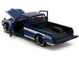 1:24 1972 Datsun 620 Pickup Truck -- Blue Metallic & Cream -- JADA: JDM Tuners