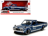 1:24 1972 Datsun 620 Pickup Truck -- Blue Metallic & Cream -- JADA: JDM Tuners