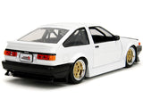 1:24 1986 Toyota Trueno (AE86) -- White w/ Black Hood -- JADA: JDM Tuners