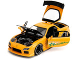 1:24 1993 Mazda RX-7 -- "HKS Power" Yellow w/ Carbon Hood -- JADA: JDM Tuners