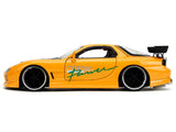 1:24 1993 Mazda RX-7 -- "HKS Power" Yellow w/ Carbon Hood -- JADA: JDM Tuners