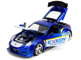 1:24 2003 Nissan 350Z -- "Exedy" Candy Blue / White -- JADA: JDM Tuners