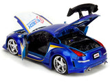 1:24 2003 Nissan 350Z -- "Exedy" Candy Blue / White -- JADA: JDM Tuners