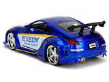 1:24 2003 Nissan 350Z -- "Exedy" Candy Blue / White -- JADA: JDM Tuners