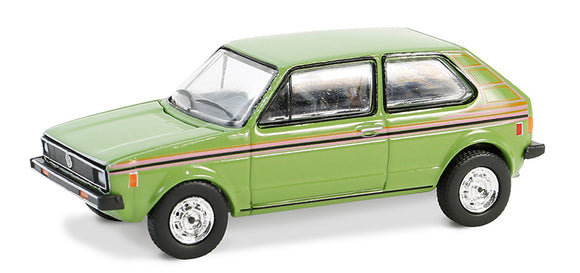 1:64 1979 Volkswagen Rabbit -- Bali Green with Stripes --  Greenlight