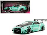1:18 Nissan GT-R R35 Liberty Walk -- Turquoise/White -- JADA: Pink Slips
