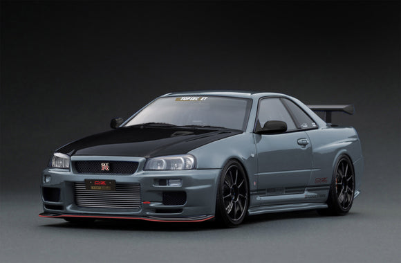 1:18 Nissan Skyline R34 GT-R TOP SECRET -- Stealth Grey -- Ignition Model IG3639