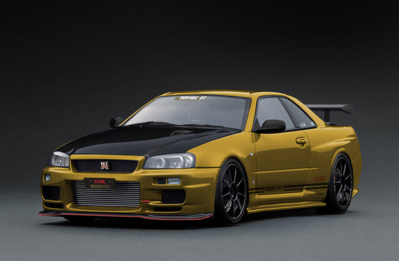 1:18 Nissan Skyline R34 GT-R TOP SECRET -- Gold -- Ignition Model IG3640