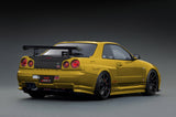 (Pre-Order) 1:18 Nissan Skyline R34 GT-R TOP SECRET -- Gold -- Ignition Model IG3640