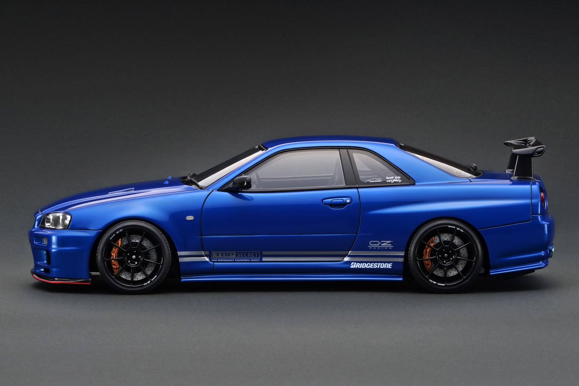 1:18 Nissan Skyline R34 GT-R TOP SECRET - Blue Metallic -- Ignition Mo
