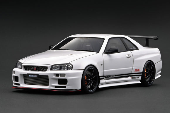 1:18 Nissan Skyline R34 GT-R TOP SECRET -- White -- Ignition Model IG3642