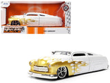 1:24 1951 Mercury -- White w/Gold Flames -- JADA: Big Time Muscle