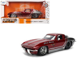 1:24 1963 Chevrolet Corvette -- Maroon/Silver -- JADA: Big Time Muscle
