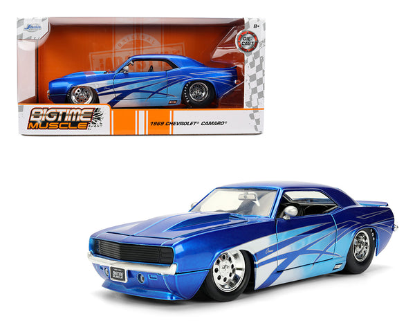 1:24 1969 Chevrolet Camaro -- Blue -- JADA: Big Time Muscle