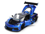 1:24 Chevrolet Corvette C8 Liberty Walk -- Candy Blue / Black -- JADA: Hyperspec