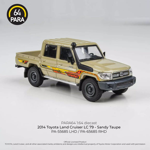 1:64 Toyota Land Cruiser LC 79 Double Cab -- Sandy Taupe -- PARA64