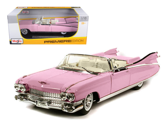 1:18 1959 Cadillac Eldorado Biarritz Convertible -- Pink -- Maisto