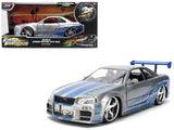 1:24 Brian's Nissan Skyline R34 GT-R -- Colour Brush Finish -- JADA: F&F 25th