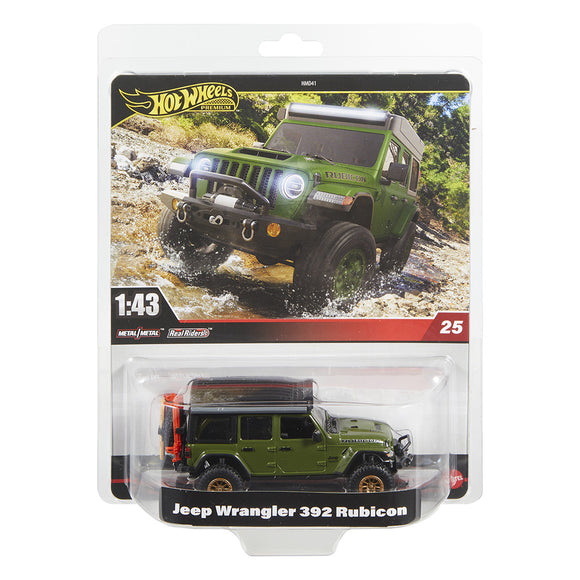1:43 2012 Jeep Wrangler 392 Rubicon -- Military Green -- Hot Wheels HMD41-HWT19