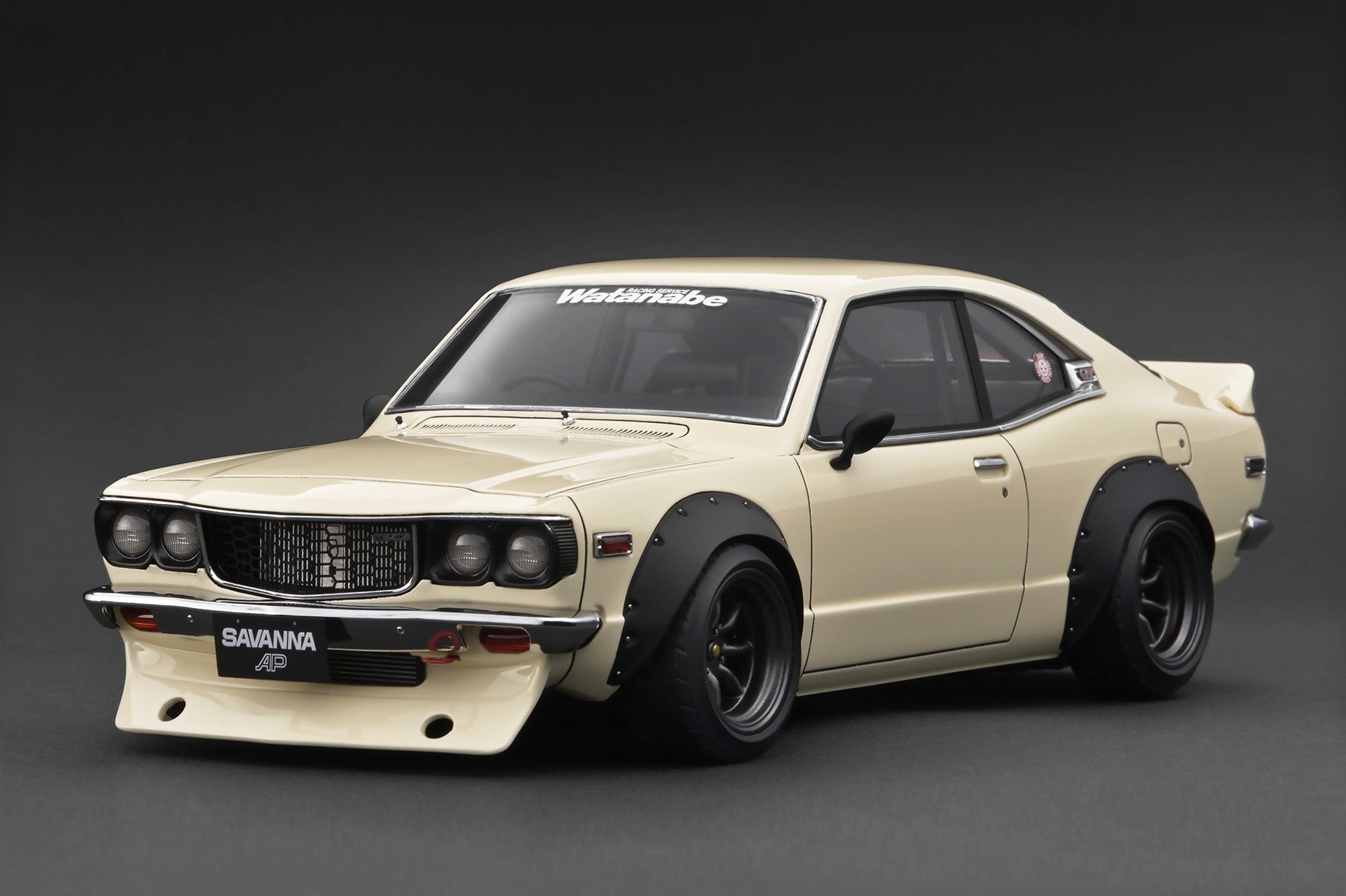 1:18 Mazda RX3 Savanna (S124A) Semi Works - Ivory White