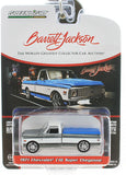 1:64 1971 Chevrolet C10 Super Cheyenne Custom Pickup -- Blue/White -- Greenlight